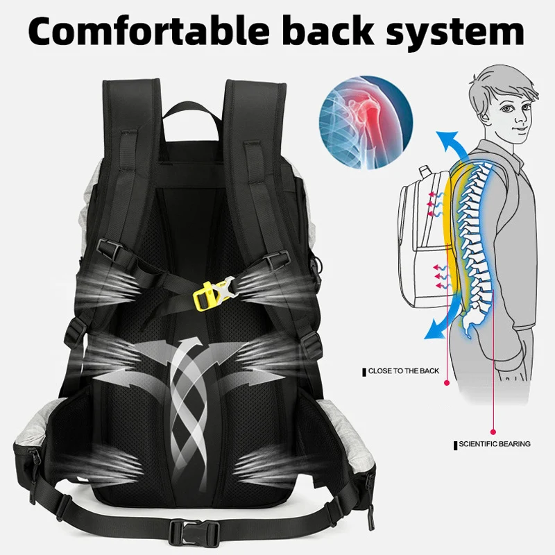 Mochila para acampar, mochila grande de almacenamiento deportivo, escalada al aire libre, senderismo, bolso de hombro para hombres, viaje, senderismo, montañismo - imagen 5