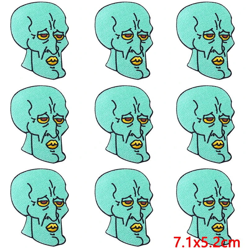 Parches bordados de Anime para ropa, Parche de Animal de dibujos animados, parches para planchar en la ropa, insignias divertidas DIY en la mochila, 10 piezas por lote - imagen 3