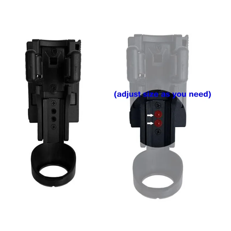 Funda táctica para pulverizador de pimienta, soporte para linterna, antirobo con cerradura giratoria, funda pulverizadora de policía militar - imagen 4