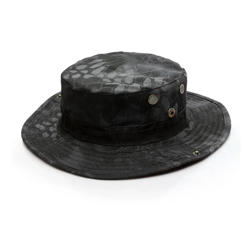 Senderismo Camping Huting Jungle Bonnie ejército gorra de camuflaje tela a cuadros hombres sombreros militares de secado rápido sol pesca al aire libre sombrero táctico - imagen 2
