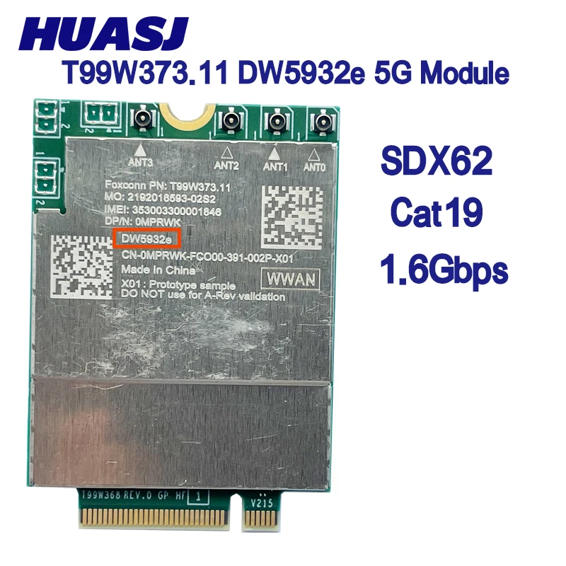 T99W373 DW5932e-eSIM DW5932e 5G módulo LTE Cat19 M.2 tarjeta inalámbrica WWAN para portátil Dell Latitude 7350 7450 7650 9450 - imagen 2