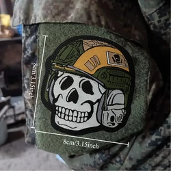 Parche táctico esqueleto operador con Velcro para chaleco y mochila