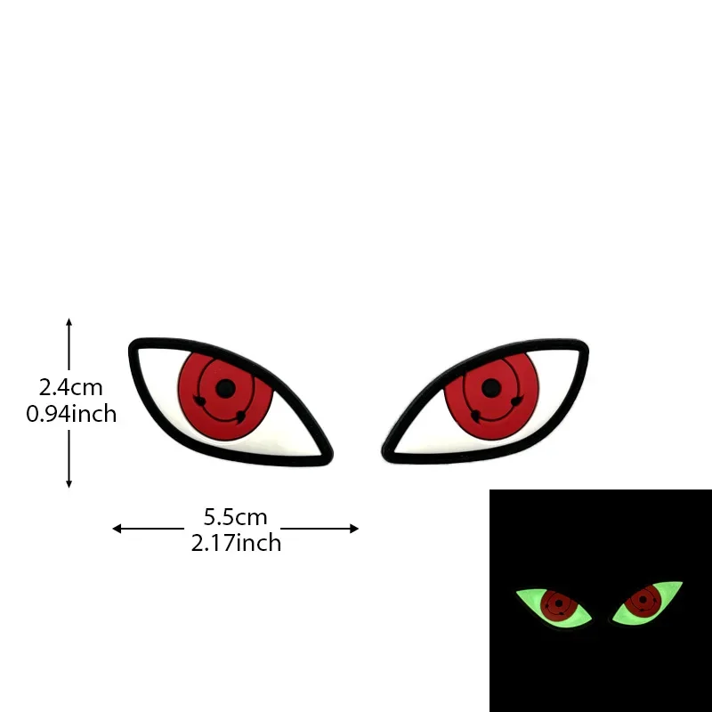 EYES-Parche de goma suave de PVC 3D, insignia de moral táctica DIY con gancho y bucle, pegatinas decorativas para mochila divertida, parches para ropa - imagen 3