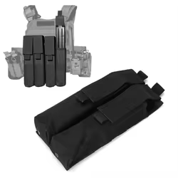 Bolsa MOLLE doble cargador 9mm para pistolas tácticas