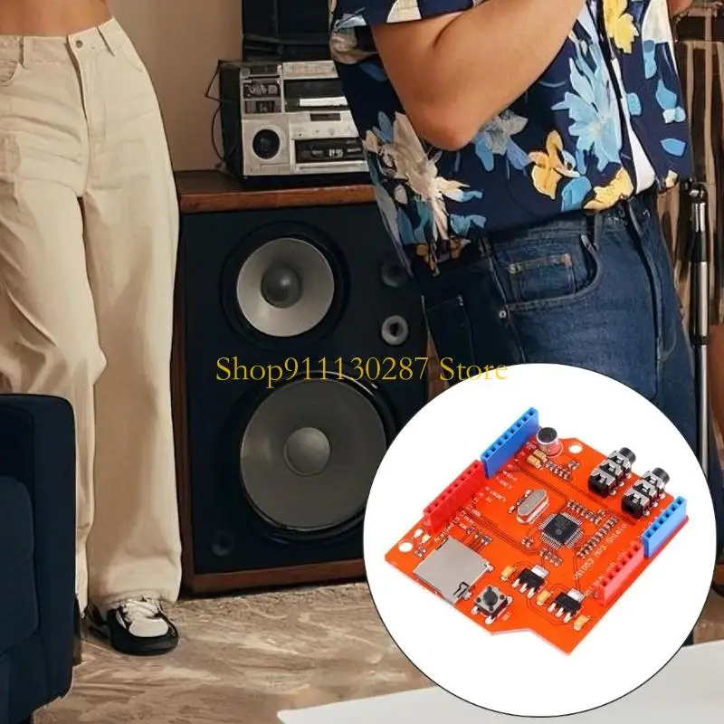 Módulo MP3 J1HC VS1053 con ranura para tarjeta TF, módulo placa desarrollo grabación 12.288mhz con salida 3,5mm