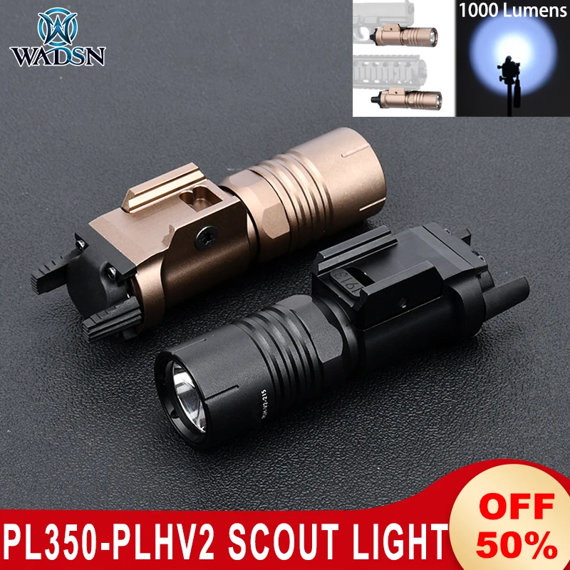 WADSN-linterna de PL350-PLHv2 táctica, luz de explorador de caza al aire libre, foco de pl350-plhv2 de alta potencia, 1000 lúmenes, encendido constante - imagen 2