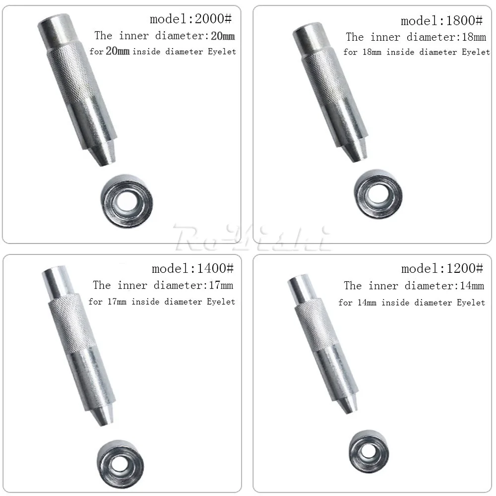 Herramienta de molde de ojales de Metal hecha a mano, instalación de ojales, acero al carbono, accesorios de bricolaje, alta calidad, 3,0-20mm, 1 Juego - imagen 5