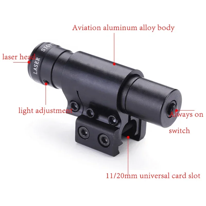 Mira láser punto rojo recargable para pistola riel Picatinny - imagen 2