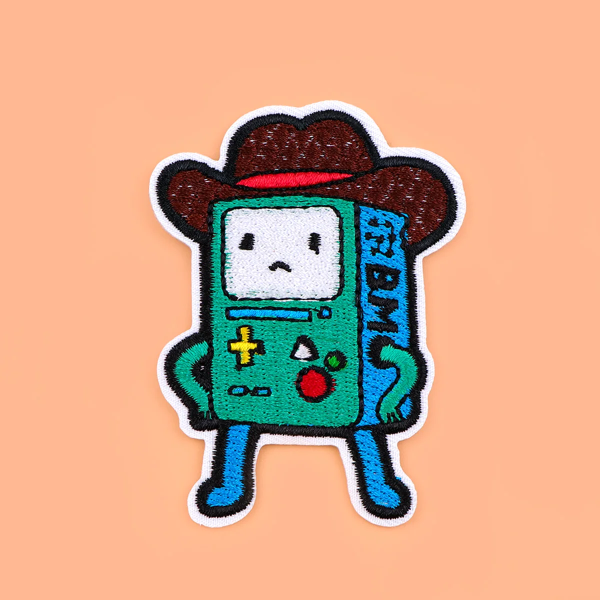 Figura de juego, parche para planchar, parche para ropa, parche bordado de vaquero de dibujos animados, accesorios de ropa, pegatina de costura - imagen 3