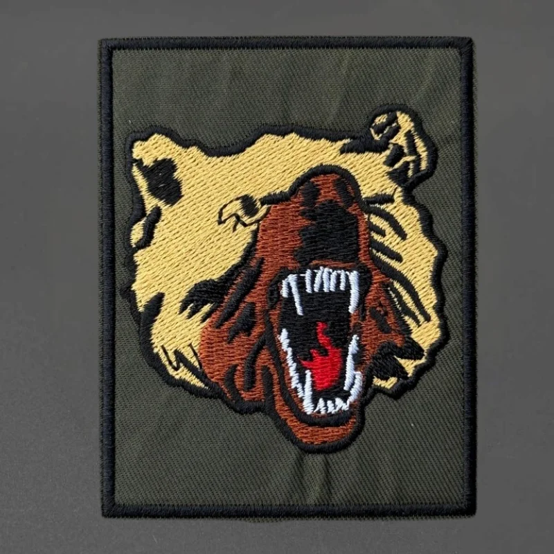 Parche bordado de oso Horrible Chevron, insignia de moral táctica con gancho y bucle, pegatinas decorativas para mochila, parches para brazalete para ropa - imagen 2