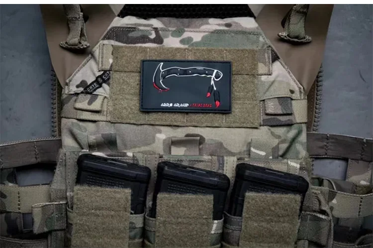 Parche de velcro de PVC impreso, insignia de moral, brazalete militar, insignia de disfraz, accesorios de personalidad, insignias en mochila - imagen 3