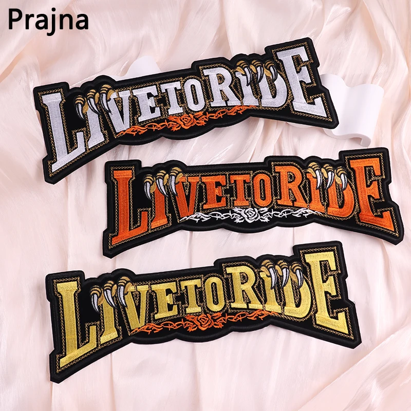 Parche de calavera Punk/Finger, parches bordados grandes en la espalda, chaquetas DIY, Jeans, coser parches para planchar en la ropa, decorar - imagen 5