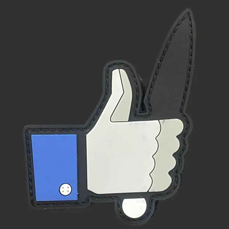 Parche "cuchillo", insignia de moral táctica, gancho y bucle de PVC, mochila militar, ropa, accesorio decorativo, pegatina, brazalete