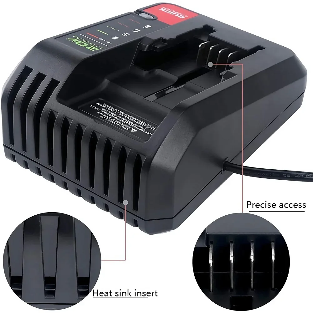 Cargador de batería de iones de litio de carga rápida para Black And Decker 10,8 V 18V 20V modelo LBXR20 LBXR20B ASL186K ASL188K herramientas 2A - imagen 2