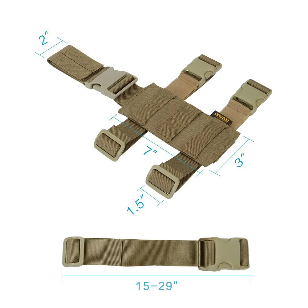 Funda táctica para pierna izquierda/derecha, bolsa Universal para pistola, arnés Molle para piernas, dibujo rápido, excelente ELITE SPANKER - imagen 2