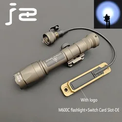 Linterna exploradora táctica SF M300 M600 M600C, luz LED, interruptor de presión de montaje MLOK con almohadilla de bolsillo CNC, luz de armas