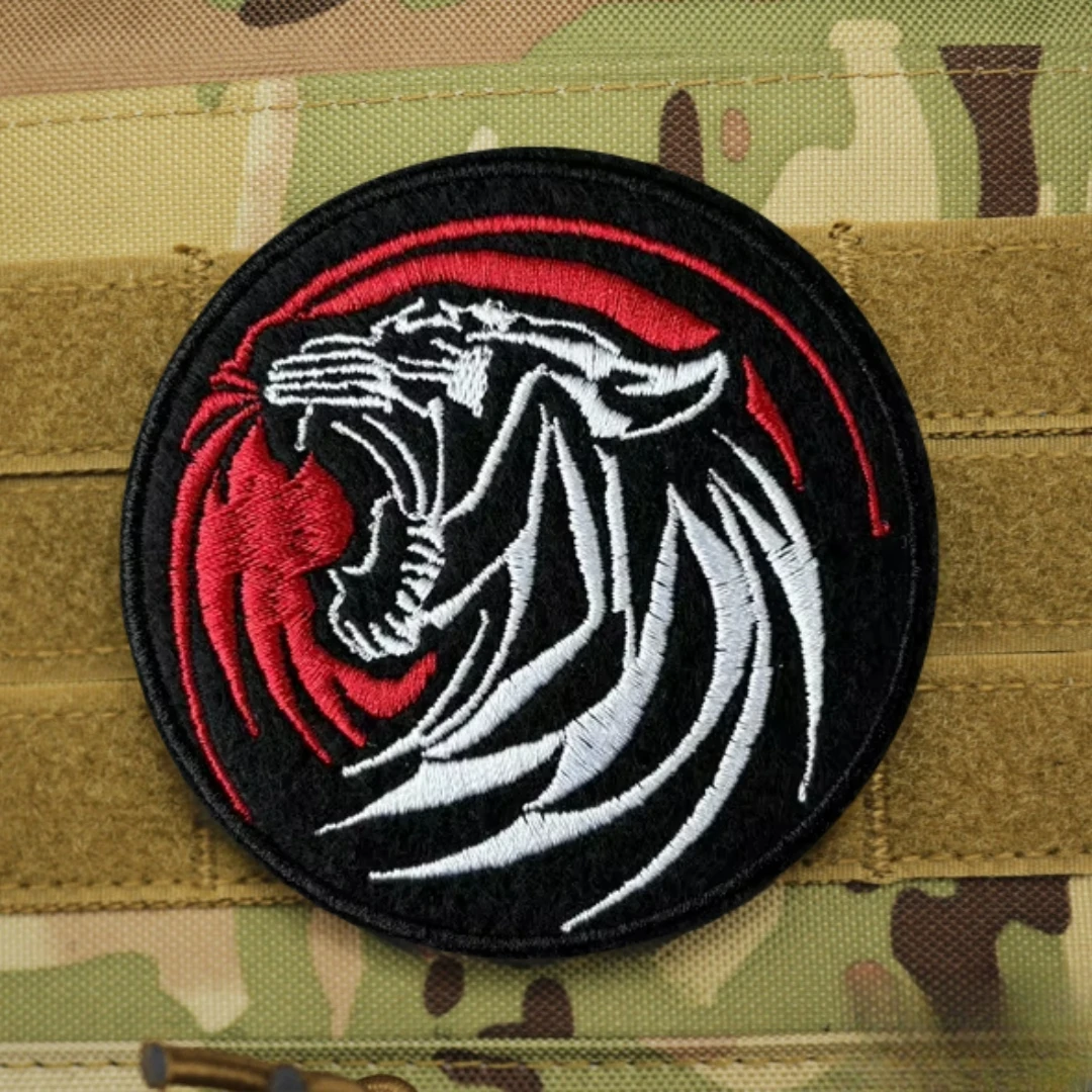 Parche táctico de moral de tigre, brazalete militar del ejército, equipo para exteriores, mochila, pegatina decorativa con gancho y bucle impreso - imagen 2