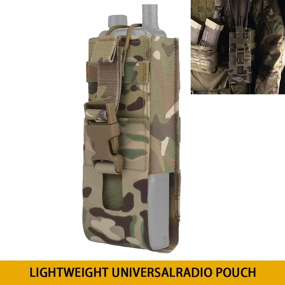 Bolsa de Radio Universal de nailon Molle, soporte ajustable de liberación rápida para walkie-talkie, chaleco para caza y Tiro, Airsoft - imagen 3
