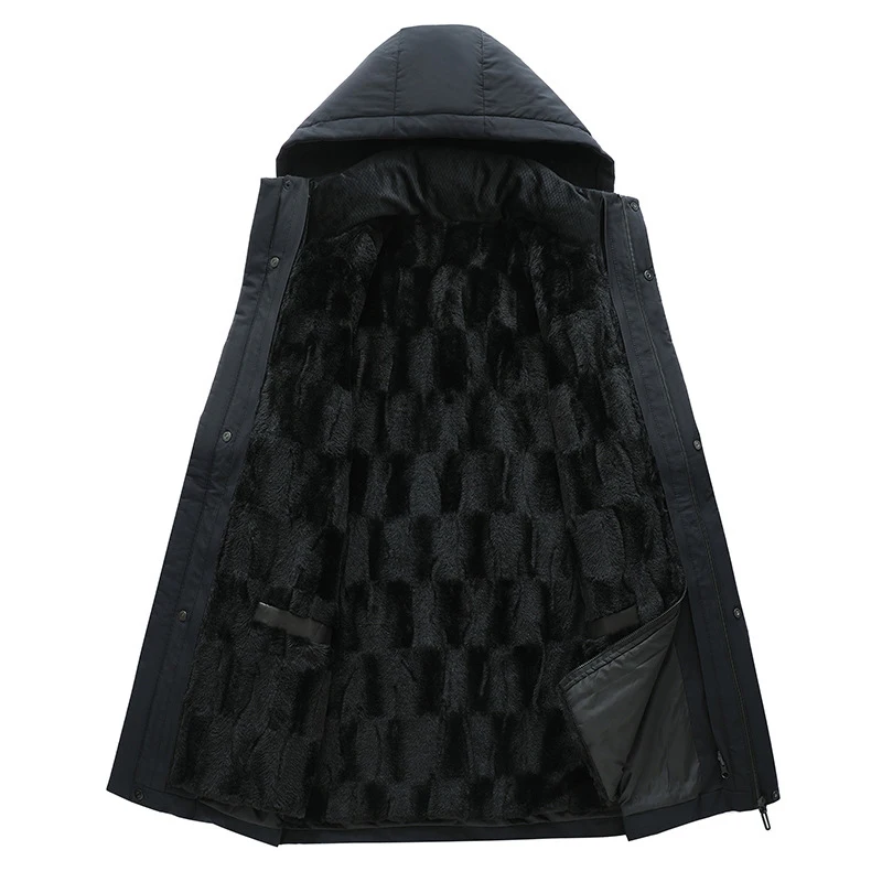 2025 chaqueta del FBI para hombre, resistente a puñaladas, Flexible, oculto, protección de seguridad táctica militar, ropa informal de algodón de longitud media - imagen 3