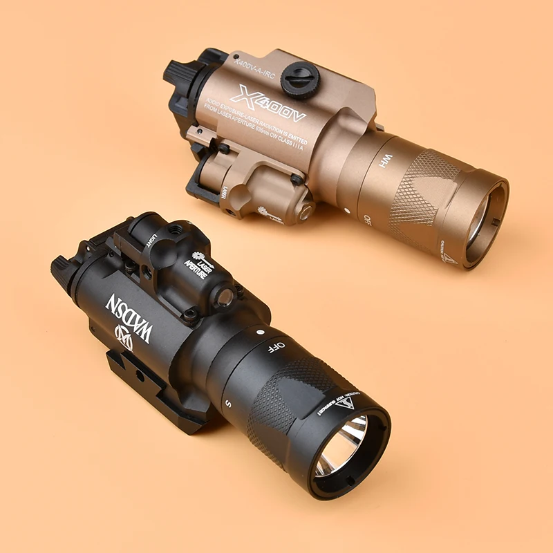 X300 X400 serie WADSN luz de pistola colgante de Metal Surefire XH35 X300V X400U arma de Airsoft caza estroboscópica LED luz de explorador - imagen 5