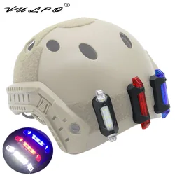 VULPO Luz táctica casco recargable USB intermitente ciclismo