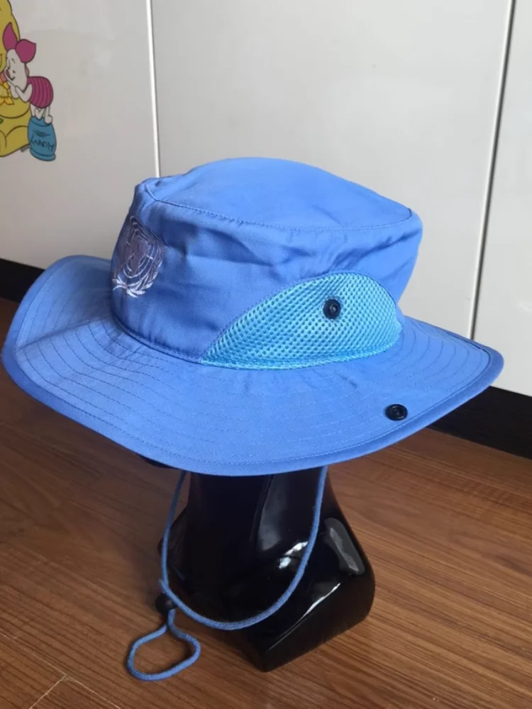 Sombrero de pescador con borde redondo azul, sombra de pesca al aire libre - imagen 3