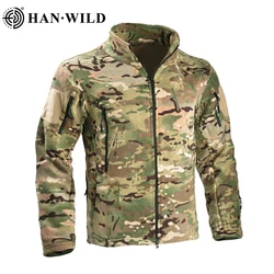 Chaqueta softshell táctica con forro polar