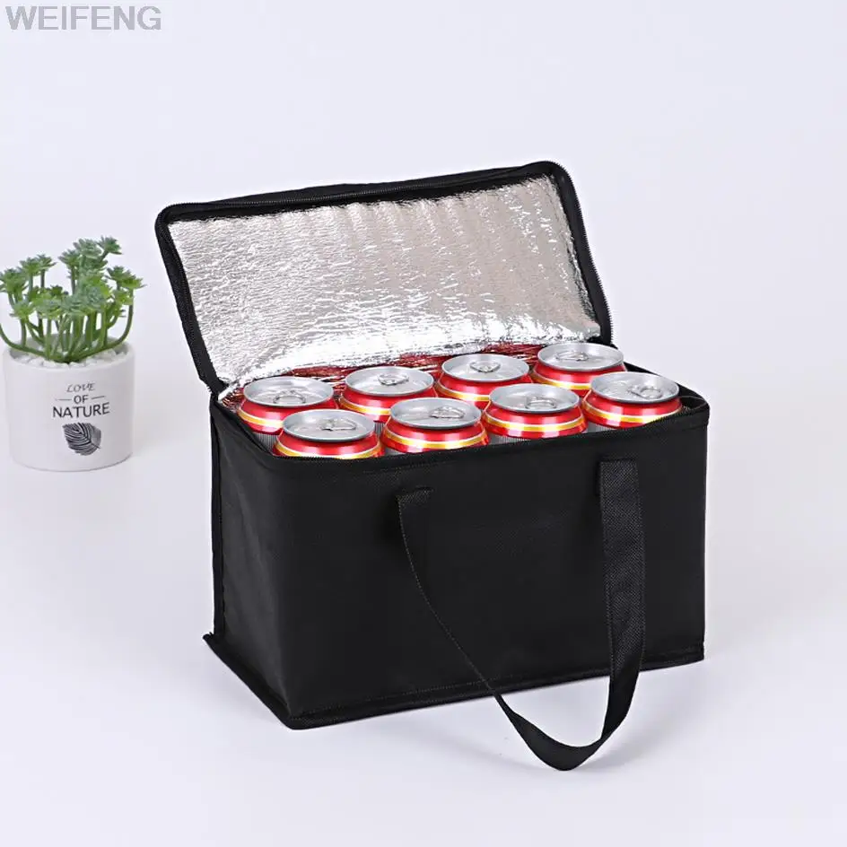Bolsa de Picnic con aislamiento térmico para exteriores, enfriador portátil, bolsa Bento para bebidas, paquete con cremallera para barbacoa, almacenamiento de suministros de Picnic - imagen 4