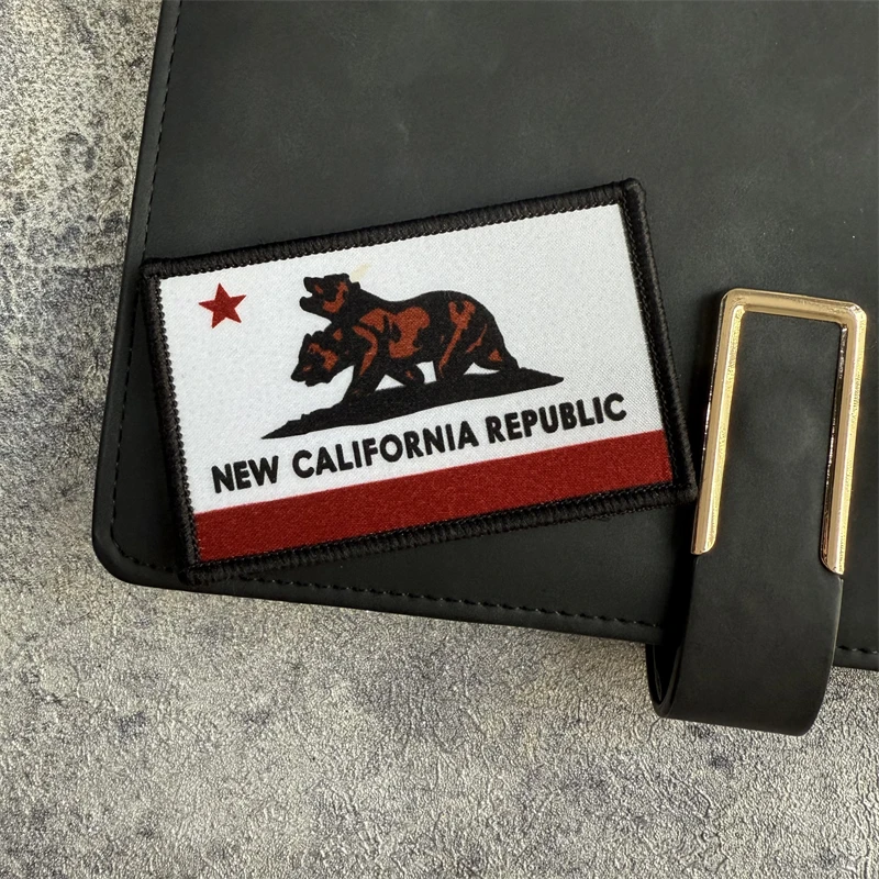 Parche impreso táctico de moral de la bandera de la República de California, brazalete militar, insignia de gancho y bucle, mochila, sombrero, accesorios, pegatinas - imagen 4