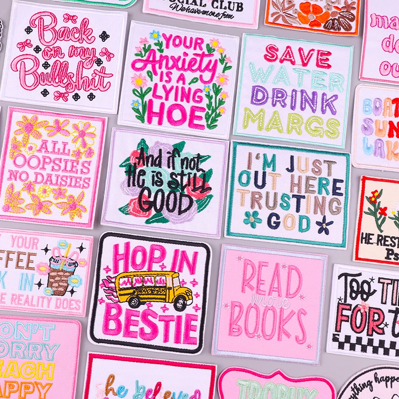 Leer libros bordado hierro en parches para ropa parche térmico libro Club parche de costura táctico en chaqueta sombrero decoración de ropa - imagen 2