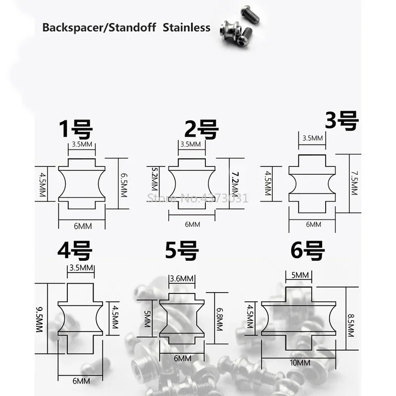 2 piezas DIY cuchillo plegable soporte eje tornillo cuchillo plegable Backspacer herramienta de separación accesorios de fabricación tornillos - imagen 3