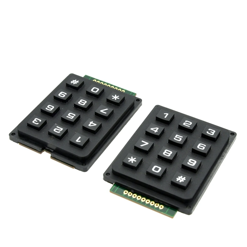 3*4 4*4 interruptor de matriz teclado módulo de matriz teclas de plástico ABS 4x4 3x4 12 16 teclas botón interruptor de membrana Kit DIY para - imagen 3