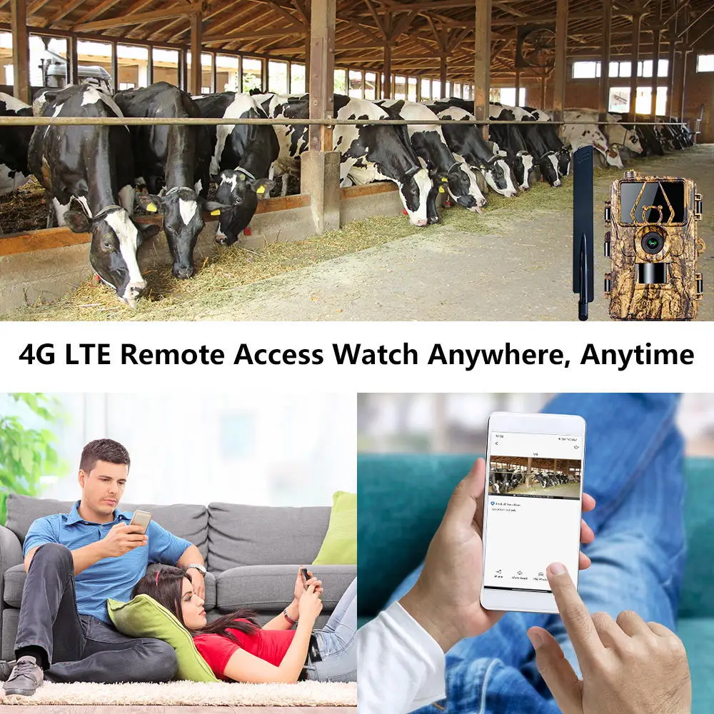 Cámara de caza de PR801LTE-4G, videocámara de rastreo de fotos de 60MP, 8K, utilizada en el norte de EE. UU., sur de Europa, Australia, 4G, verificación por aplicación - imagen 3