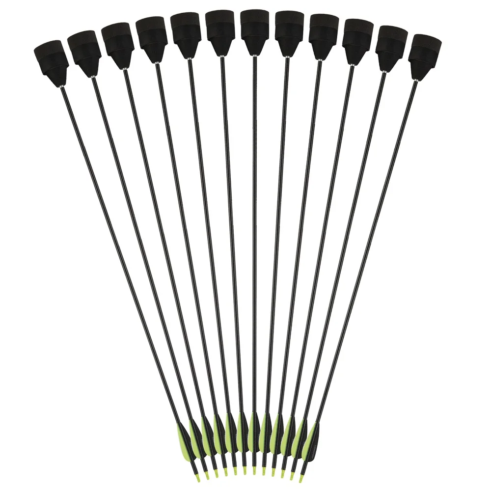 Flechas de fibra de vidrio para tiro con arco, puntas de flecha de espuma de esponja, juego de objetivo de caza, puntas anchas para práctica de tiro con arco - imagen 4