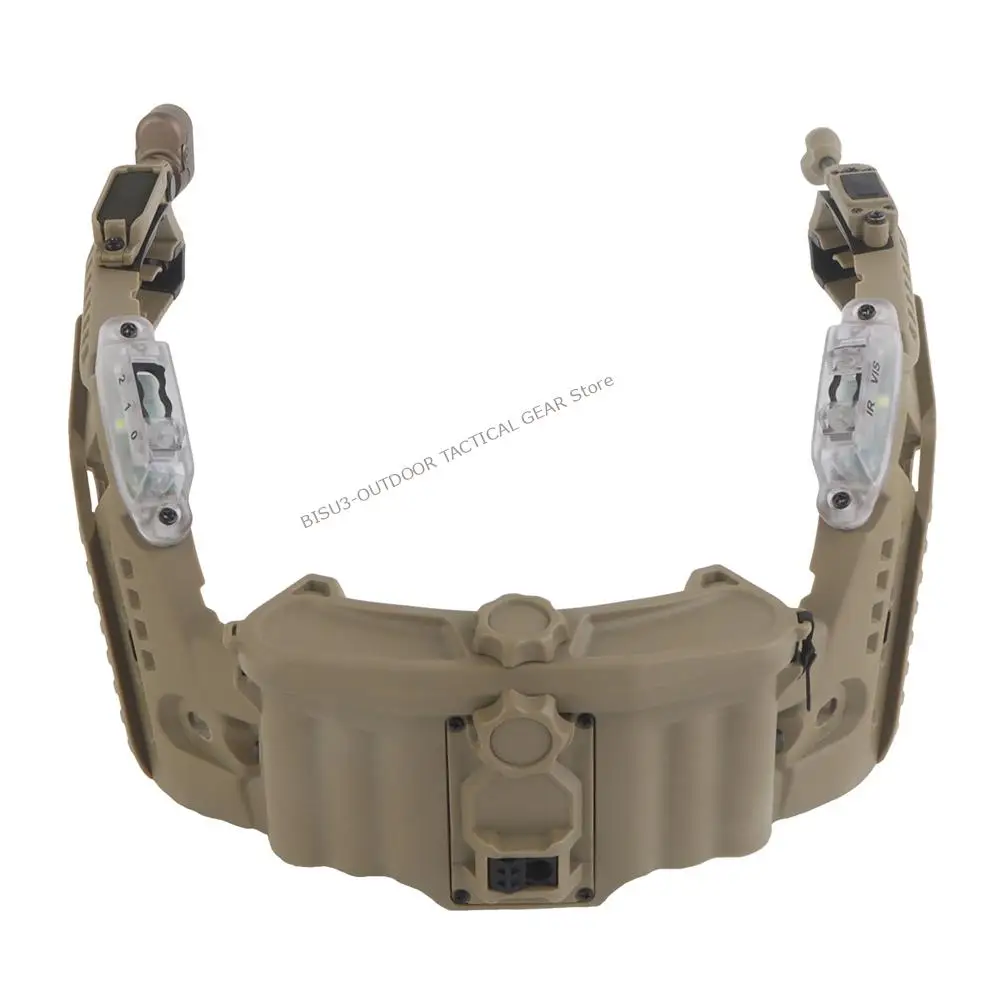 Juego de rieles de arco Modular táctico con luz LED, linterna IR, luz de señal, caja de batería integrada, equipo de casco Airsoft rápido para caza - imagen 5