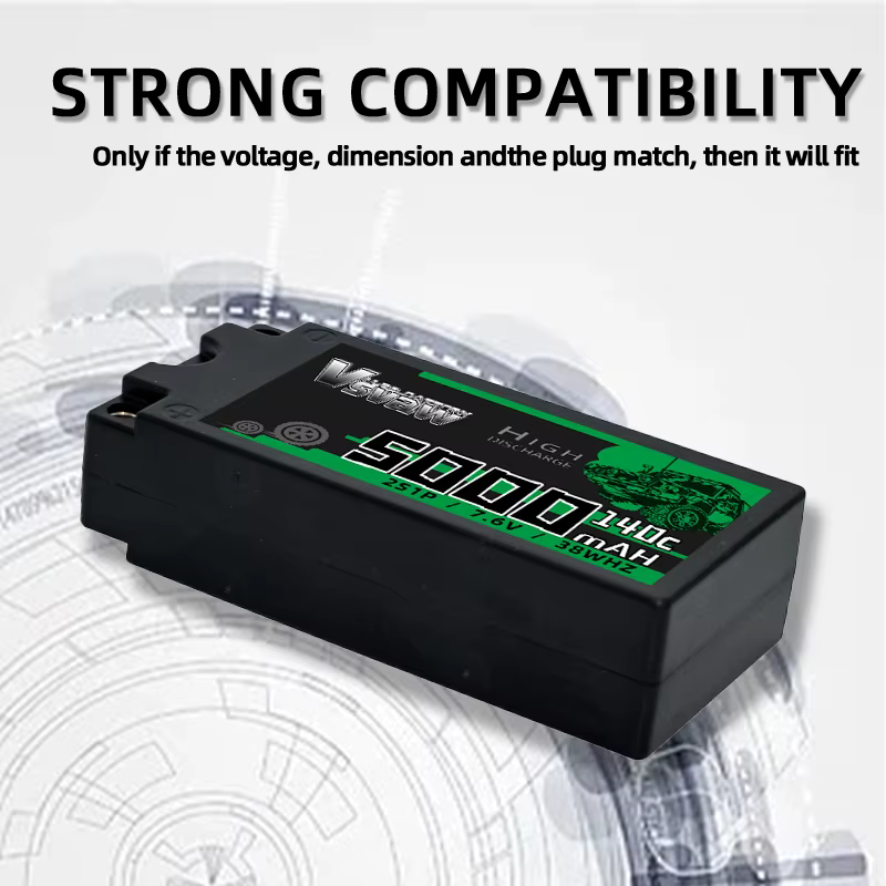 VSVAW Batería LiPo para RC con carcasa rígida y conector - imagen 2
