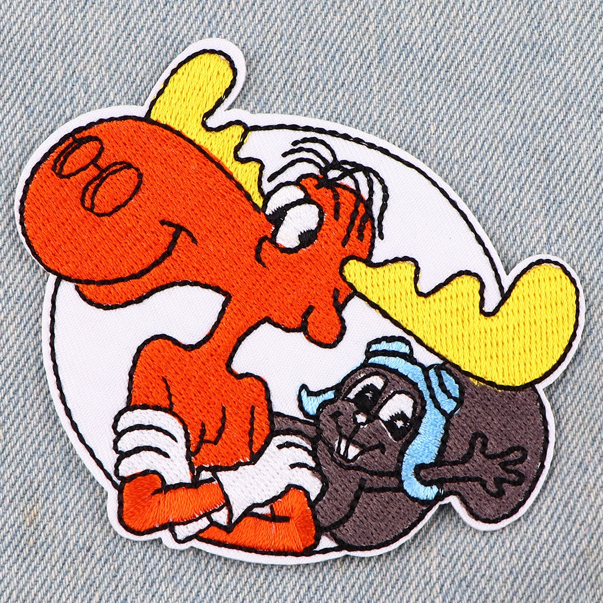 Parches bordados de ciervo de dibujos animados para ropa, parches para ropa, Animal lindo, DIY, parche para planchar en la ropa, pegatinas - imagen 4