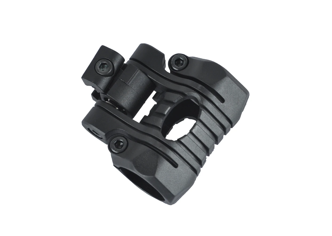 Soporte para linterna para casco, abrazadera de luz de plástico multiángulo de 25mm con llave, montaje en riel lateral, accesorio rápido para casco - imagen 2