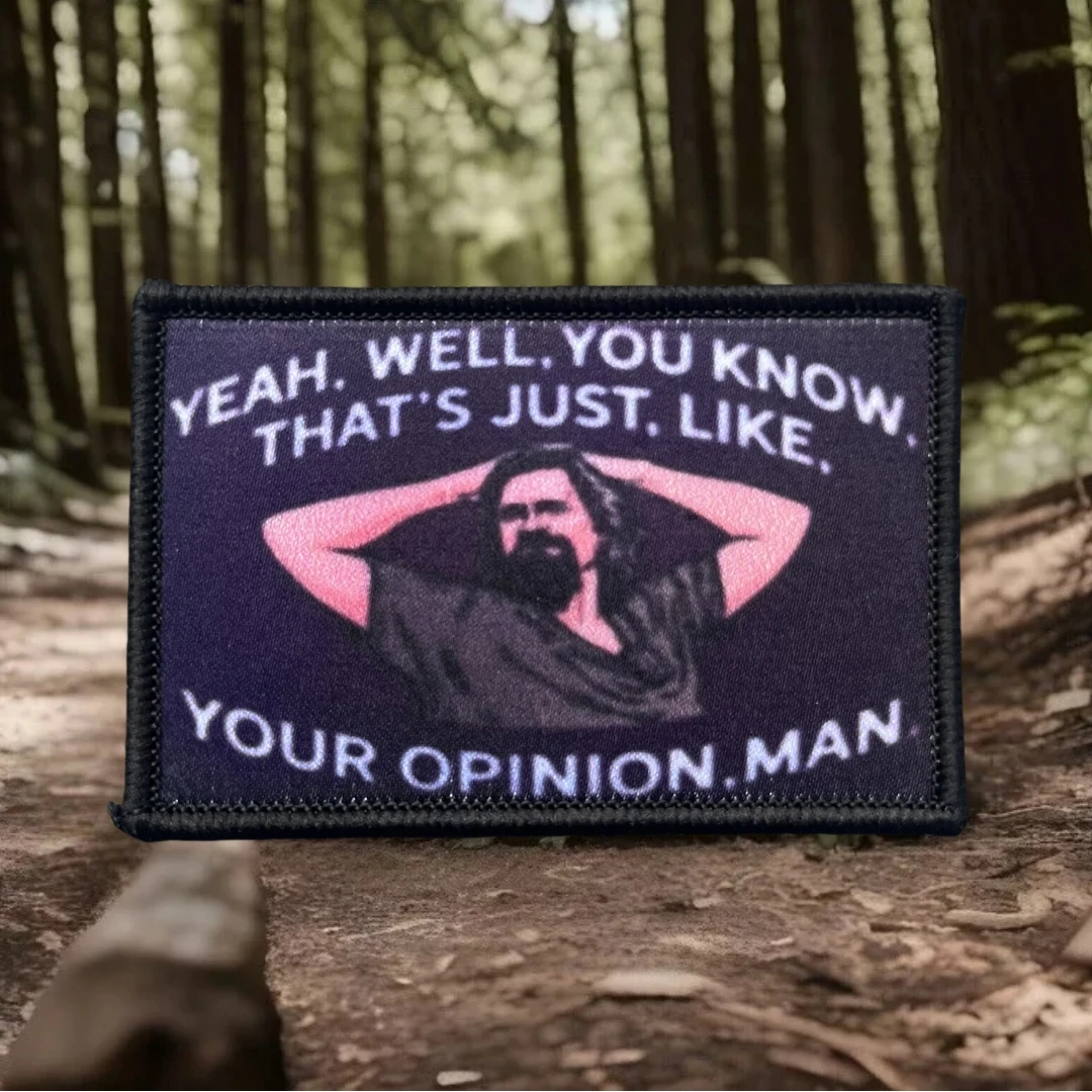 Parches de gancho y bucle bien impresos Lebowski Yeah para ropa insignia de moral táctica brazalete del ejército militar mochila sombrero pegatina - imagen 5