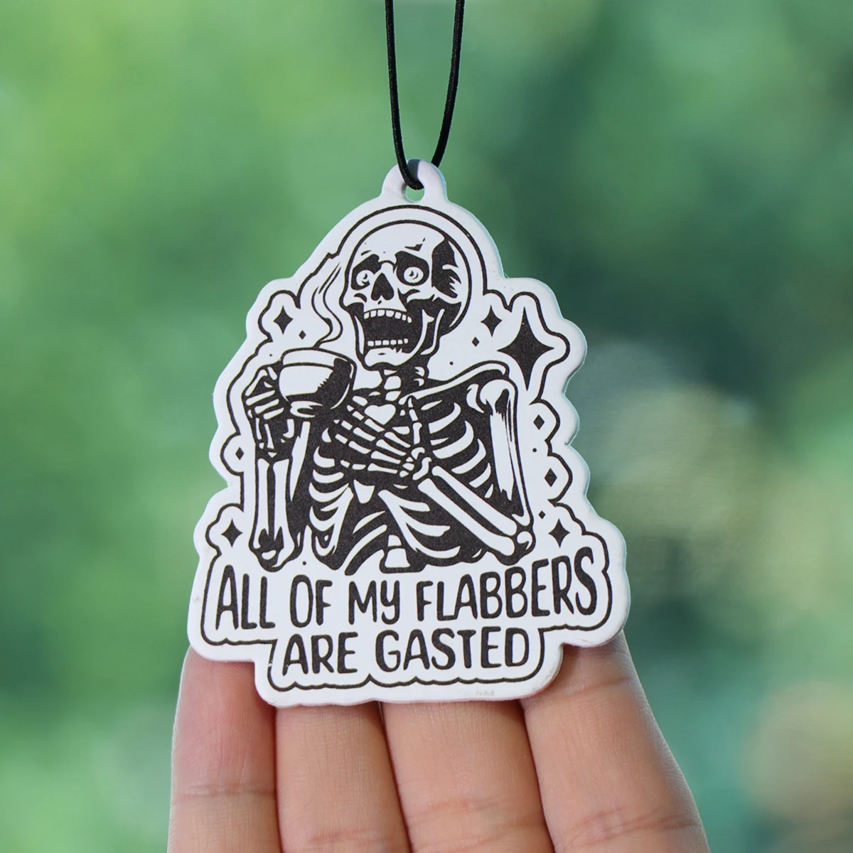 Tabletas de aromaterapia para coche, esqueleto de Halloween, colgante de fragancia Interior para coche, ambientador, decoración colgante para espejo retrovisor - imagen 5