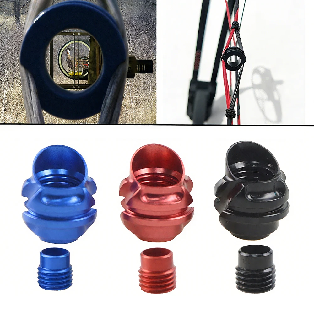 Tiro con arco 37/45 grados con capucha Peep Sight arco compuesto Peep Sight 3 uds Kit de apertura de clarificador de núcleo interno para accesorio de flecha de arco - imagen 3