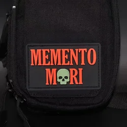 Parche MEMENTO MORI tácticas militares moral PVC insignia gancho y bucle mochila ropa decoración accesorios pegatinas brazalete