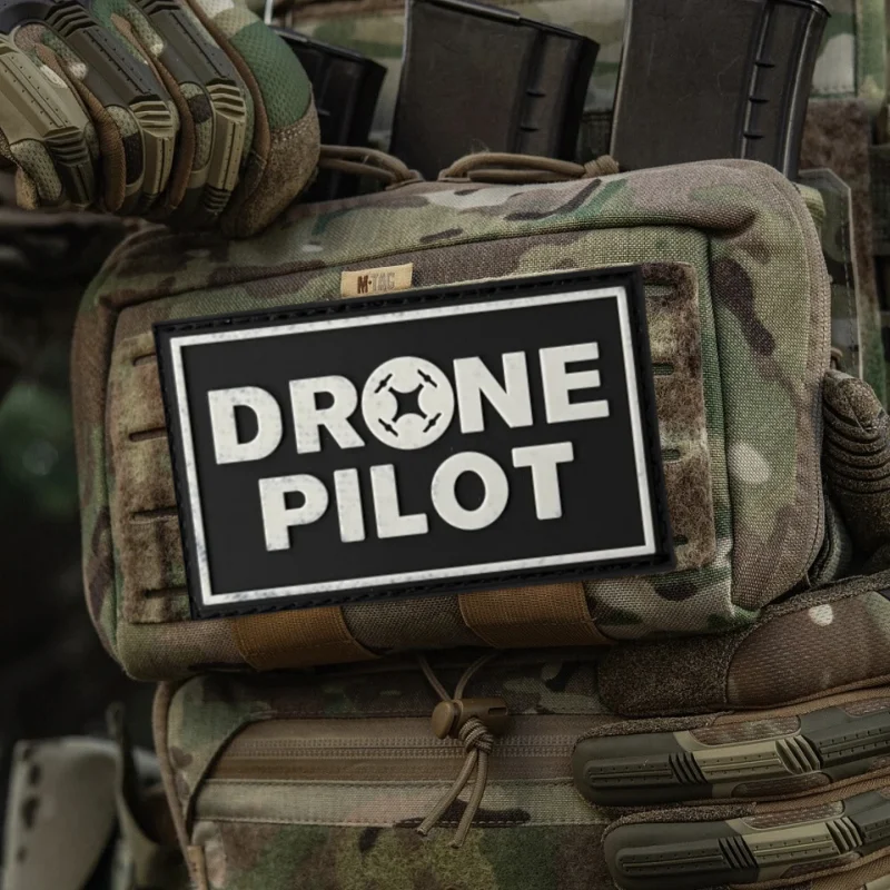 Parche de PVC 3D DRONE PILOT, chaleco táctico con gancho y bucle, insignia de moral militar, mochila, pegatinas decorativas, parches para brazalete para ropa - imagen 5
