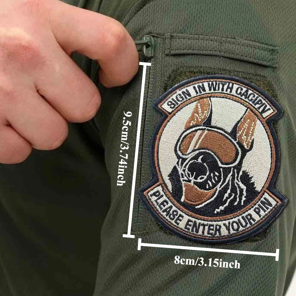 Parche táctico bordado con velcro para mochila, ropa y perro - imagen 3