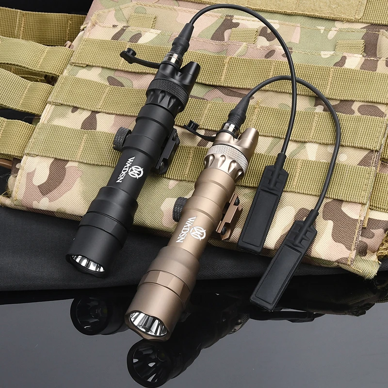 Wadsn-linterna táctica M600DF de 1400 lúmenes de alta potencia, luz de explorador de Metal DS07, interruptor de presión de doble función - imagen 4