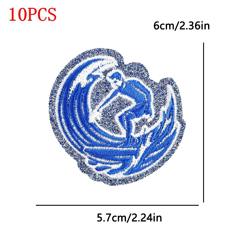 10 unids/lote parche de lentejuelas de ola de mar parche para planchar para ropa sombrero sol bordado parches para ropa insignias adhesivas de personalidad - imagen 5