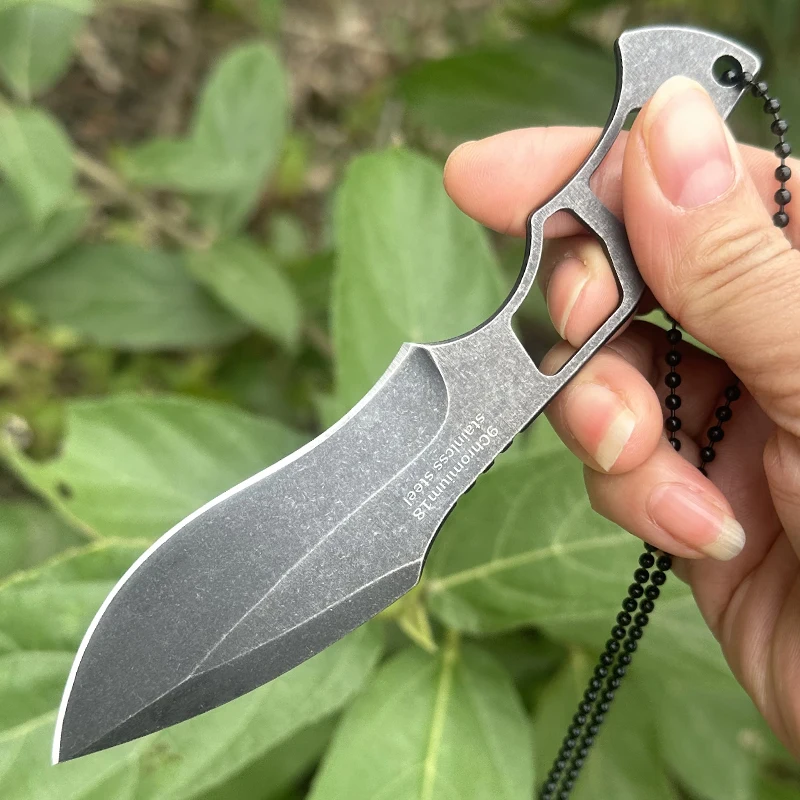 Cuchillo de supervivencia de desierto negro con cuchillo de Camping táctico recto de madera para naturaleza y supervivencia - imagen 4