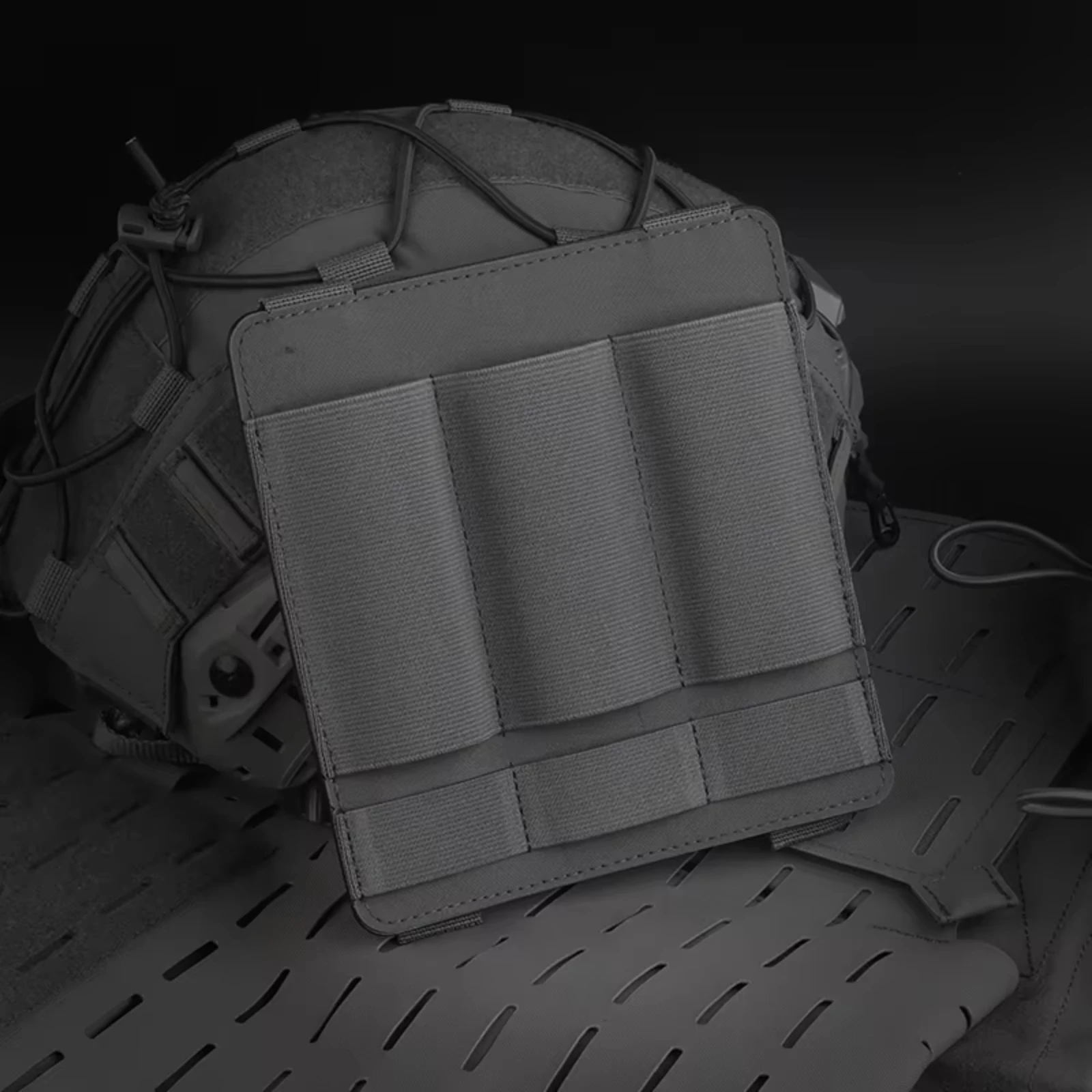 Soporte de sujeción de brida de Cable de plástico elástico táctico, funda de almacenamiento de Cable MOLLE para caza, portador de placa Airsoft FCPC - imagen 3