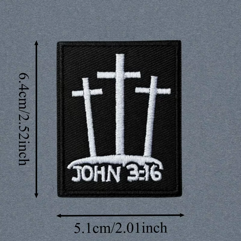 Parche velcro táctico John 3:16 chevron – Insignia para chaleco o mochila - imagen 3