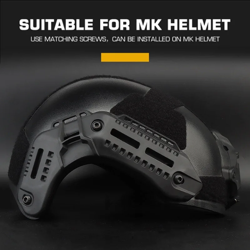 Riel lateral de casco táctico para Fast MK, adaptador de riel Militar de alta calidad, accesorios de caza y Paintball, Kit de montaje de 1 par - imagen 5
